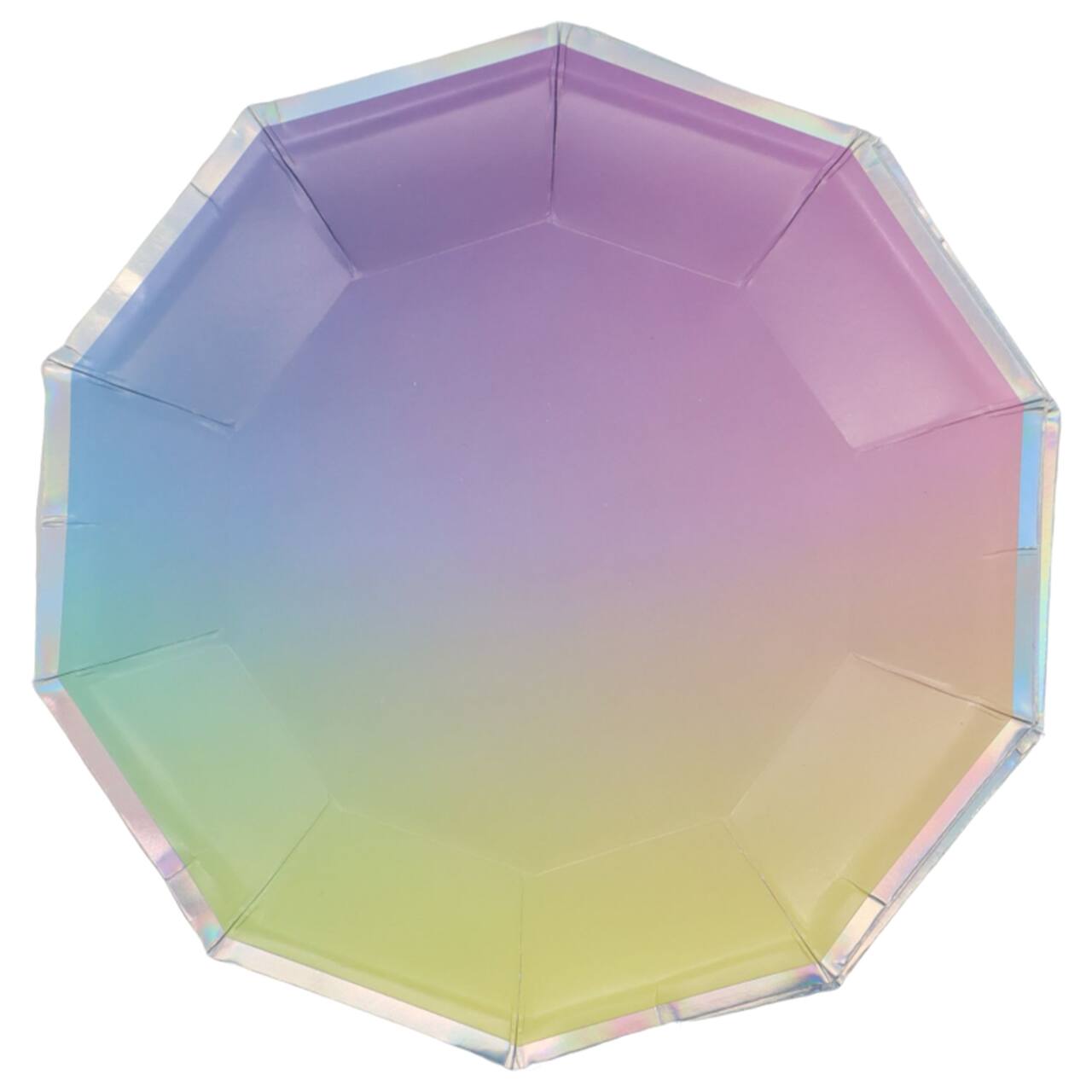 24 Packs: 8 ct. (192 total) 7" Ombre Decagon Snack Plates by Celebrate It™